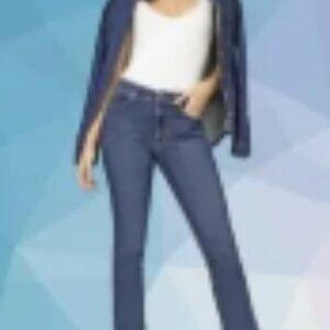 Banana Republic Mid Rise Crop Flare Women's Dark Wash Jeans Sz 28